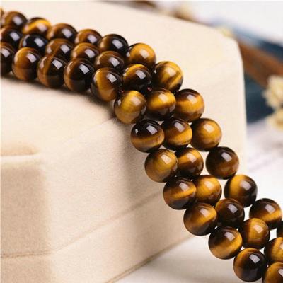 China Jewelry Making 4mm-16mm Natural Gemstone Bead Tigers Eye Stone Loose Gemstone for sale