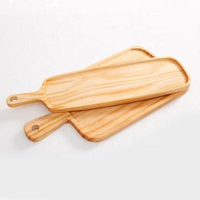 China Factory direct sales Japanese style disposable wooden cake plate pizza dish sushi cake baking tools for sale