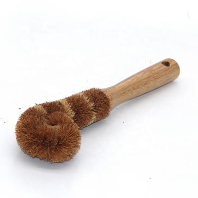 China Viable New Product Two Colors Long Wooden Bottle Brush Handle Bottle Cleaning Brush For Wholesale for sale