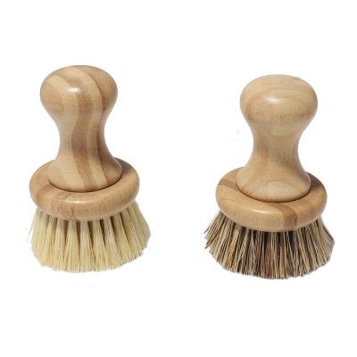 China Custom Logo 100% Viable Eco-Friendly Wooden Pot Pan Cup Dish Bottle Kitchen Bamboo Cleaning Brush for sale