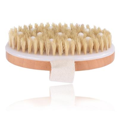 China Eco-friendly Healthy Custom Natural Palm Massage Dry Cleaning Body Oval Brush For Skin for sale