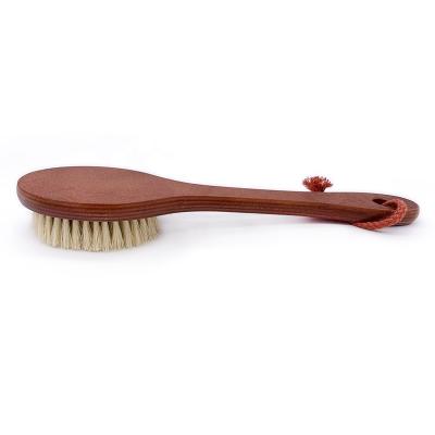 China EXFOLIATE Custom High Quality Wet Dry Skin Wooden Cactus Brush Shower Massage Sisal Handle Long Body Bath Brush for sale