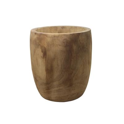 China Europe Wooden Pattern Flowerpot Wooden Flowerpot Plant Pots Planter Pots For Plants OEM Factory for sale