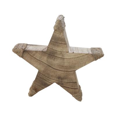 China Europe Handmade Wood Decoration Outdoor Wooden Crafts Wood Decorate Wooden Christmas Star Wooden Christmas Ornaments Star for sale