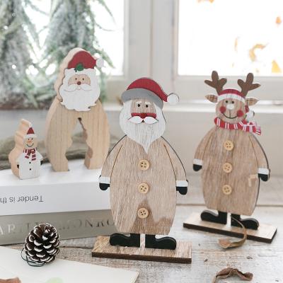 China 2020 New Design Merry Christmas Party Wooden Home Decoration Christmas Ornaments Christmas Decoration Ornaments for sale