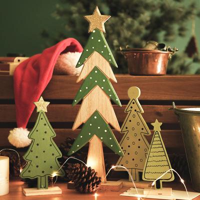 China Multifunctional Wooden Christmas Tree Ornaments Christmas Tree Decoration Ornaments for sale