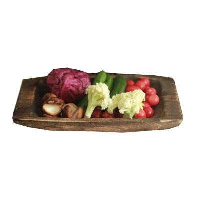 China Pallet Wood Serving Tray Euro Catering Service Sustainable Solid Wood Pallet Wooden Rectangular Dish Wooden Wooden Dishes For Food for sale