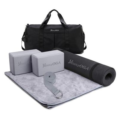 China Sporty Yewayoga China Non Slip Yogamatte Yoga Equipment Set Custom Yoga Mat Set Products Logo Double Layer Color Tpe Eco Friendly 6mm for sale