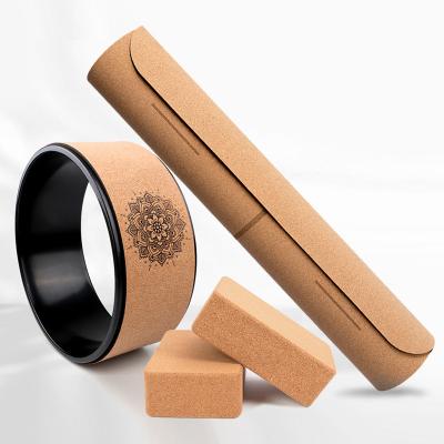 China Hot Selling Yewayoga Yoga Mat Cork Custom Design Biodegradable Anti Slip Cork+ Cork Natural Rubber Yoga Mats High Quality With Logo for sale