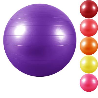 China Yewayog Round Anti Explosion Yoga Balls Bola Pilates Fitness Gym Balance Exercise Pilates Workout Massage Ball 45cm 55cm 65cm 75cm for sale