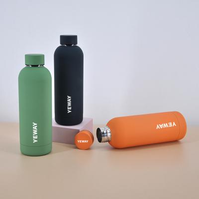 China Yeway Viable Customize Water Bottle Reusable Insulated Eco Friendly Sports Water Bottles 500ml 750ml Gym Stainless Steel Water Bottle for sale