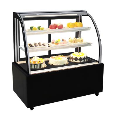 China Bread Food Display Refrigerator Bakery Dessert Shop Glass Cake Storage Cabinet Commercial Refrigerated Counter Single-temp Dough Case For Sale for sale