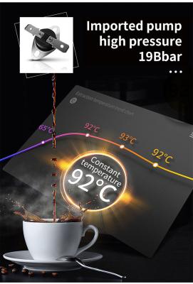 China Hotel 24 Hours Commercial Home Service Smart Pump Controller Coffee Extraction Coffee Machine With Bean And Powder for sale