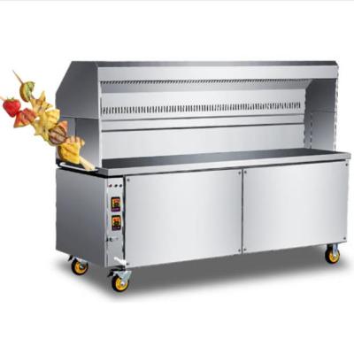 China Adjustable Electric Smokeless Outdoor Kebab Grills Tabletop BBQ Machine Gas Grill Size Commercial Rotisserie Barbecue for sale