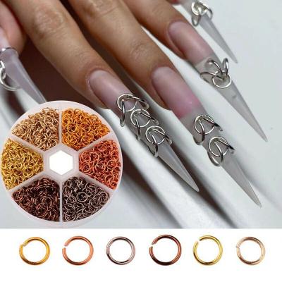 China New Style Alloy Nail Ornament 3D Metal Japanese Style Perforation Dangle Nail Art Decor Alloy Design Charm Manicure Jewelry Tool for sale