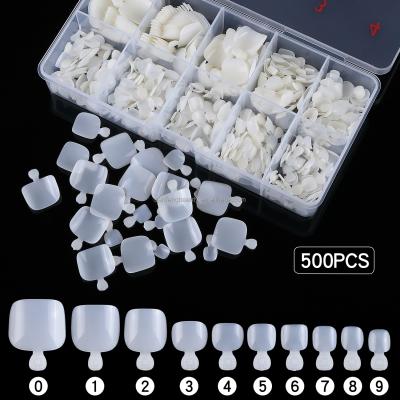 China For Nails 500pcs/Box Nail Tips Clear False Nails/French Style Art Tips Full Cover Manicure Natural Nail for sale