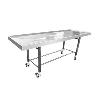 China Custom Hospital Stainless Steel Autopsy Table For Medical Forensics Slaughterhouse for sale