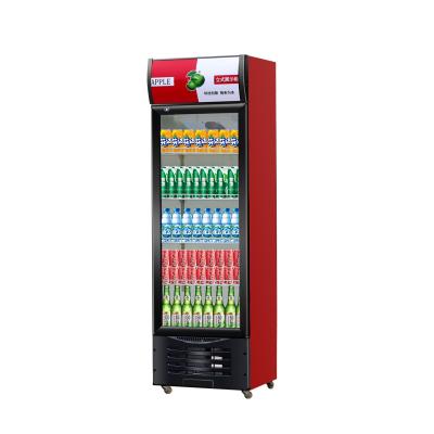 China Single-temperature Vertical Supermarket Beverage Beer Single-Door Display Cabinet Single-Door Refrigerator for sale