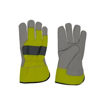 China Work Gloves Hand Protective Knit Gloves Competitive Price Safety Full Palm Cow Goat Grain Conductive Leather Working Gloves for sale