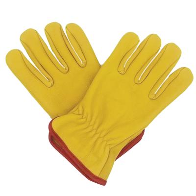 China Work Gloves Hand Protective Knit Gloves Leather Driver Safety Work Gloves Amazon Hot Selling Safety Working Cowhide Heat Resistant Leather Gloves for sale