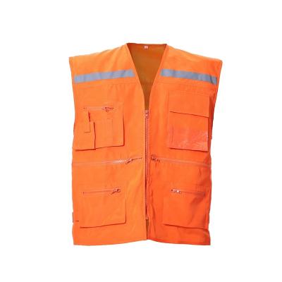 China Classic Water Proof Design Multi-pattern Vest Style Safety Workwear Fishing Vest With Reflective Strip for sale