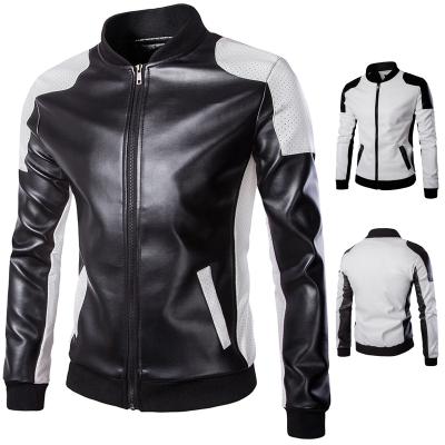 China OEM Custom Made Men's PU Leather Jackets Men's Leather Jacket Classic Bomber Leather Jacket Men Plus Size for sale