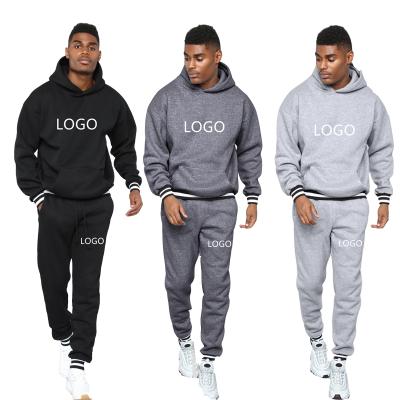 China Custom Logo Mens Sports Jogging Jogger Two Piece Set Sweatsuit Breathable Casual Hooded Sweatshirt Suit Sets for sale