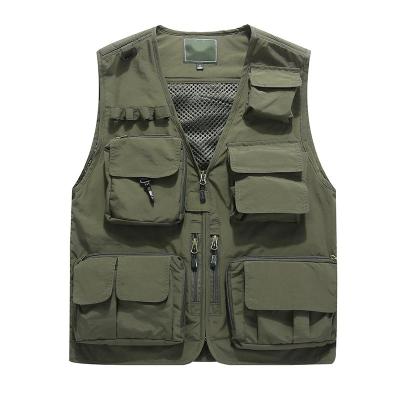 China Wholesale Men's Anti-wrinkle Mesh Fishnet Vest Quick Dry Outdoor Sports Wear Jacket Fishing Photography Travel Vests For Male for sale