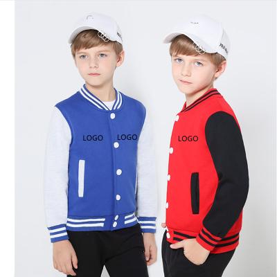 China 400g Anti-wrinkle LOGO winter kids bomber jackets baseball varsity jacket custom kids jackets for sale