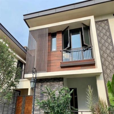 China Modern Bendable Wood Exterior Wall Villa Decorative Moisetureproof Brown Color Material for sale