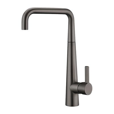 China Pull Out Spray Antique Deck Mounted Brass Single Handle Pull Out Sink Mixer Tap Gray Kitchen Faucet for sale