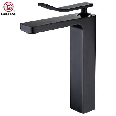 China Faucets Thermostatic Tall Body Faucet Hot And Single Faucet Cold Black for sale