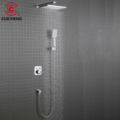 China Dual function cold and hot faucets thermostatic shower with concealed faucet for sale