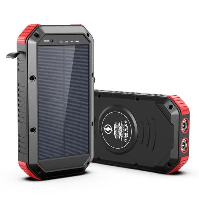 China Outdoor Portable Large Capacity 30000mAh Fast Charging Support Charger Radio Solar Power Bank Fast Charging up to 18W for sale