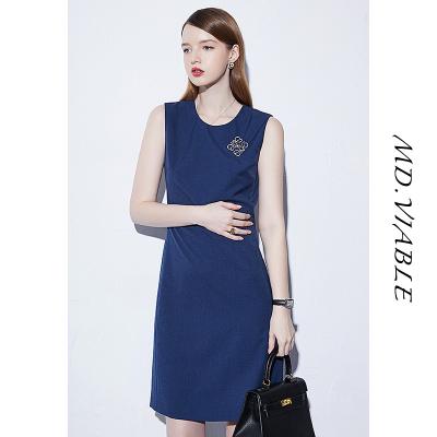 China 2022 Summer Fashion Woman Dresses Wholesale Formal Elegant Breathable Formal Sleeveless Bodycon Ladies Summer Bubble Dress for sale