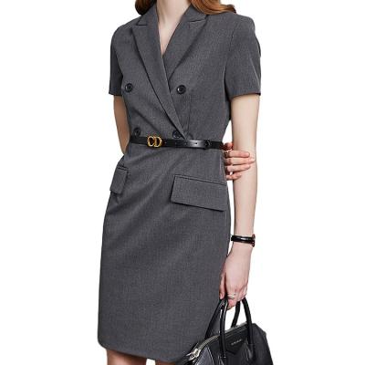 China Hot Selling Amazon Fashion Design Lady Business Woman Breathable High Quality Office Cloth Formal Pencil Dress for sale