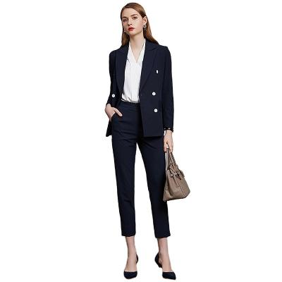 China 2022 Hot Selling Women's Office Professional Women's Cross Dress Solid Color Women's Suit Anti-pilling Suit for sale