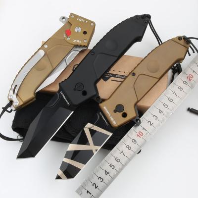 China HF1 N690 Knife Outdoor Camping Double Action EDC Blade Aluminum Alloy 6061 Pocket Folding Hunting Knife Combat Knife for sale