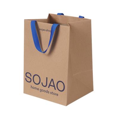 China Factory Wholesale Recyclable Dance Sports Casual Shoes Hipping Fabric Paper Sack Simple Packaging Design With Handle Kraft Paper for sale