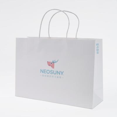 China Wholesale Recyclable Printed Your Own Logo Printed Large Logo Clothing Store Bags Square Paper Bag Black Luxury Kraft Paper Bags for sale