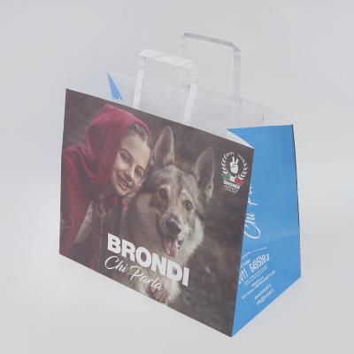 China Recyclable Support OEM ODM manufacturer famous brand craft cartoon paper bag packaging kraft paper gift bag with twist handles for sale