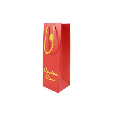 China Recyclable Paper Bag In Stock China Manufacturer Reliable In Stock Wine Bottle Kraft Paper Bag for sale