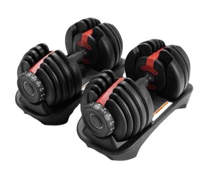 China Universal Factory In-Stock 24KG Gym Workout Workout Weight Lifting Training Automatic Dumbbel Adjustable Set for sale