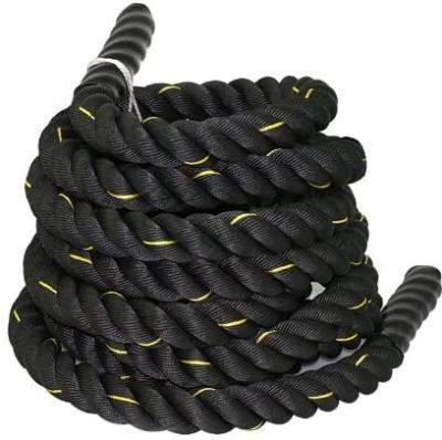 China Durable Strand Twisted Polyester Wholesell Gym Power Training Rope Sport 38mm Exercise Battle Battle Ropes For Fitness Equipments for sale