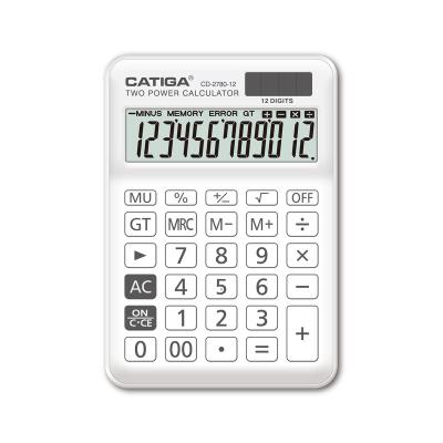 China Calculator 12 Digits Business General Purpose Calculator With Key Fashion CATIGA Mechanical Colorful Solar Calculator Electronic Desktop Calculator for sale