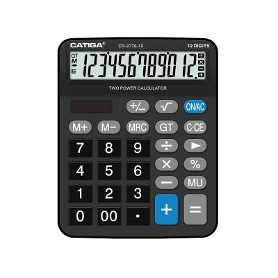 China Calculator 12 Digits Business General Purpose Calculator With Key Fashion CATIGA Mechanical Colorful Solar Calculator Electronic Desktop Calculator for sale