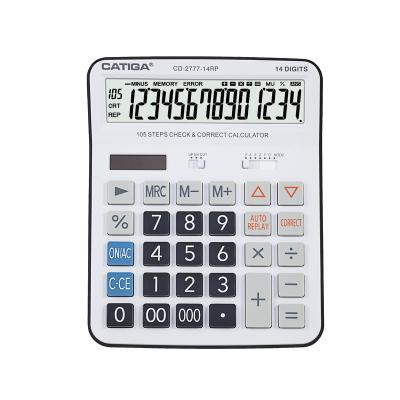 China General Purpose Calculator 14 Digits Electronic Calculator with 105 Step Control and Correct Function CATIGA Calculator Control Solar Calculator for sale