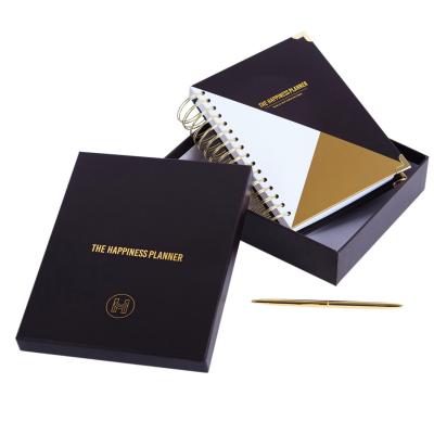 China Cuaderno del negocio de la fábrica con los cuadernos y diarios lindos de la rejilla del viaje coreano de la impresión del logotipo personalizado en venta