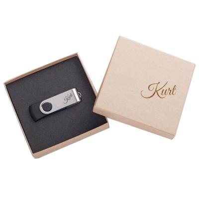 China Custom Logo Printing Empty Cardboard Usb Flash Drive Presentation Box for sale