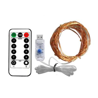 China USB Connect Remote Control USB String Lights Battery Copper Wire Light Not String Christmas Party Decoration Fairy Lights With USB Connector for sale